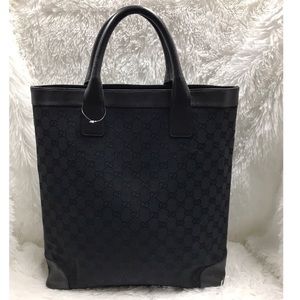 GUCCI GG CANVAS/LEATHER TOTE VGC LARGE  FINAL SALE